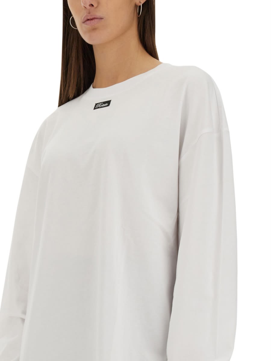 Rotate Birger Christensen Jersey Long-sleeve T-shirt In White