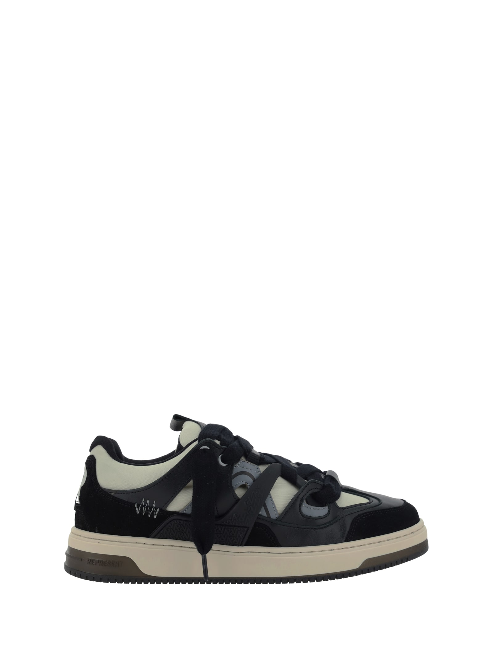 Shop Represent Bully Sneakers In Black/vintage White