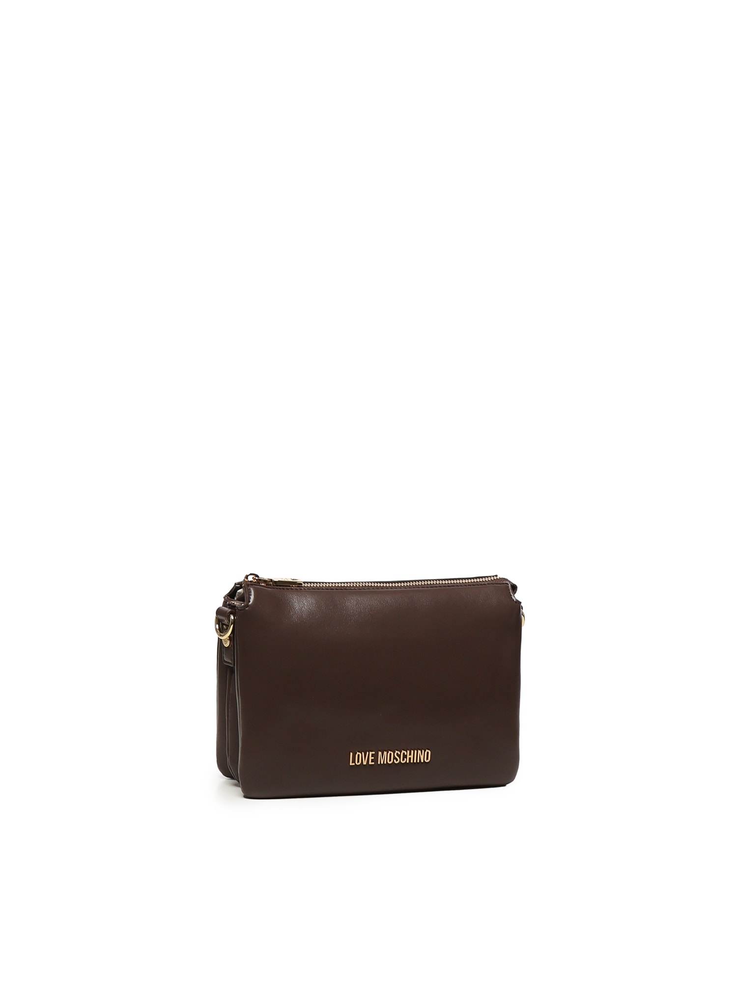 Love Moschino Shoulder Bag With Logo In Brown
