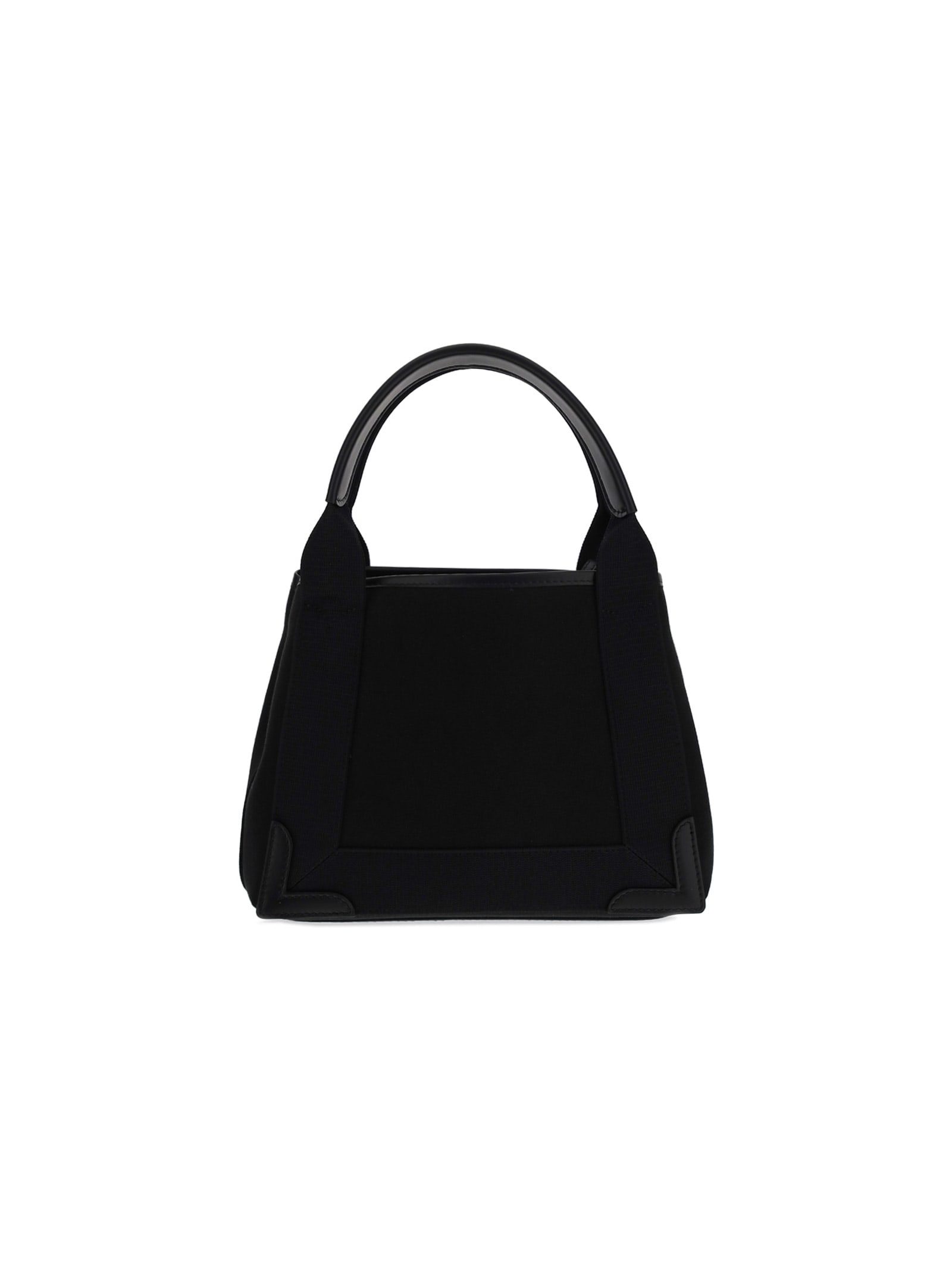 Shop Balenciaga Navy Cabas Xs Handbag In Black