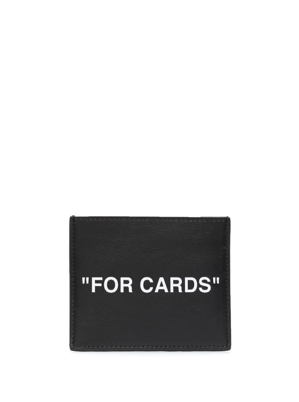 Off-White for Cards Black Card-holder In Leather