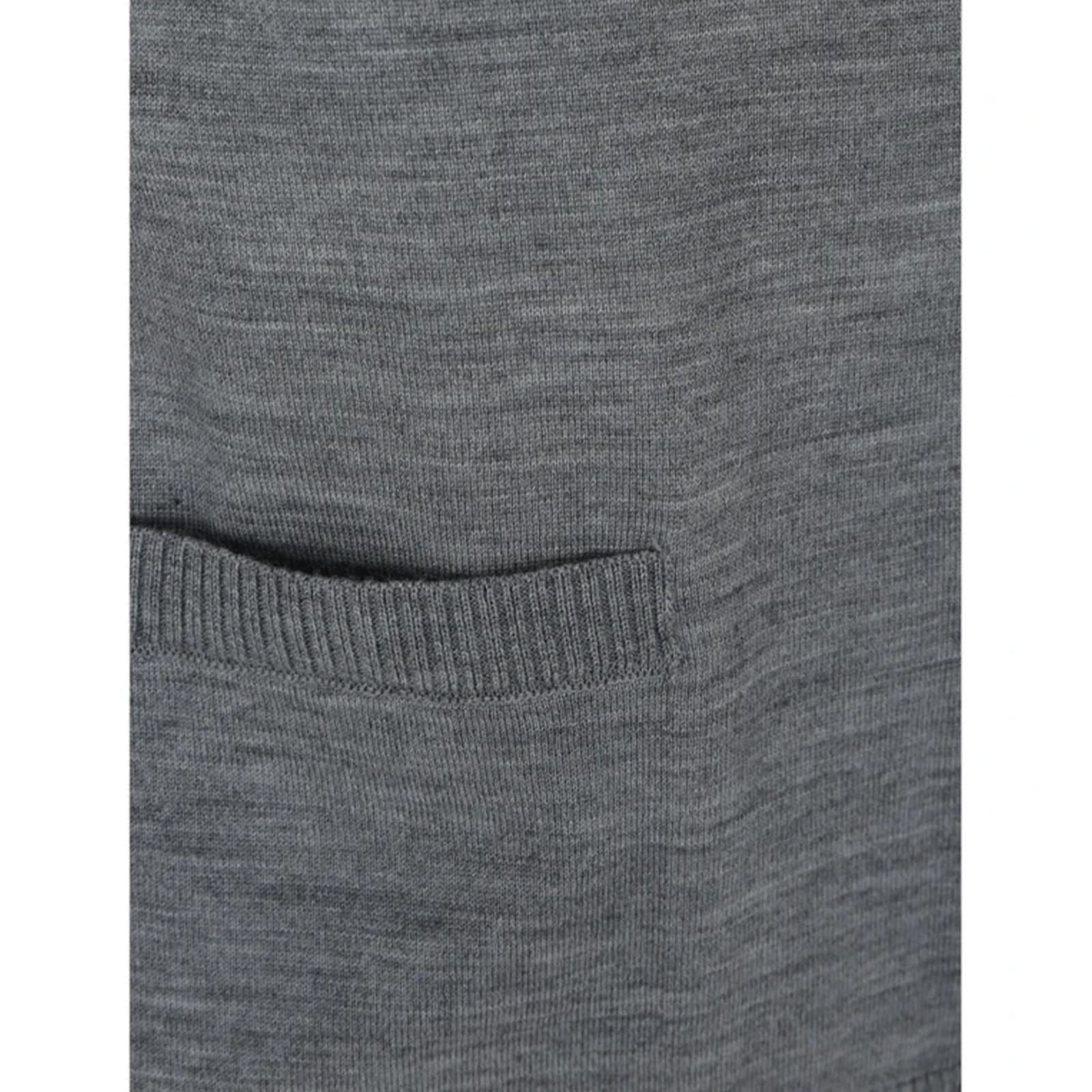 Shop Thom Browne Wool Cardigan In Gray