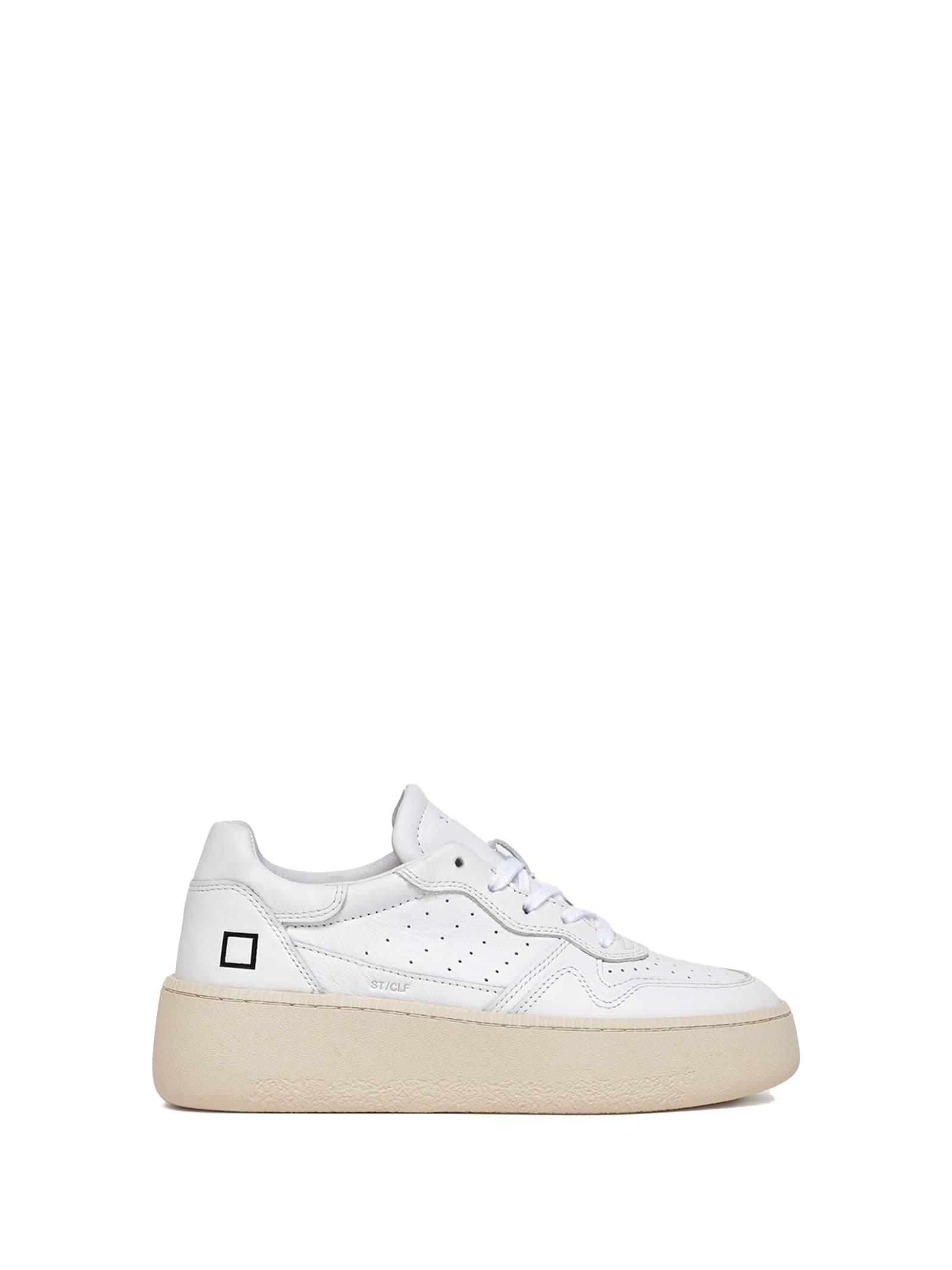Step Calf Womens Leather Sneaker