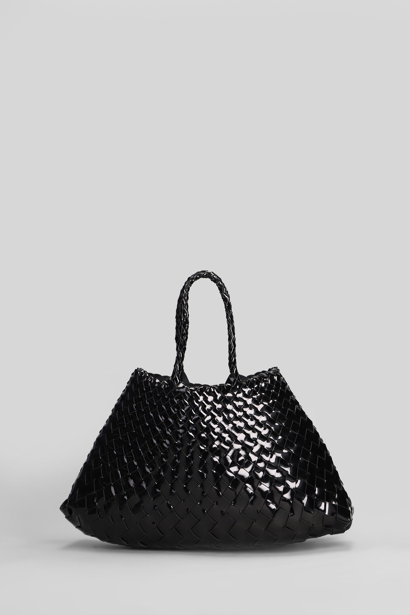Dragon Diffusion Santa Croce Small Tote In Black Leather In Black