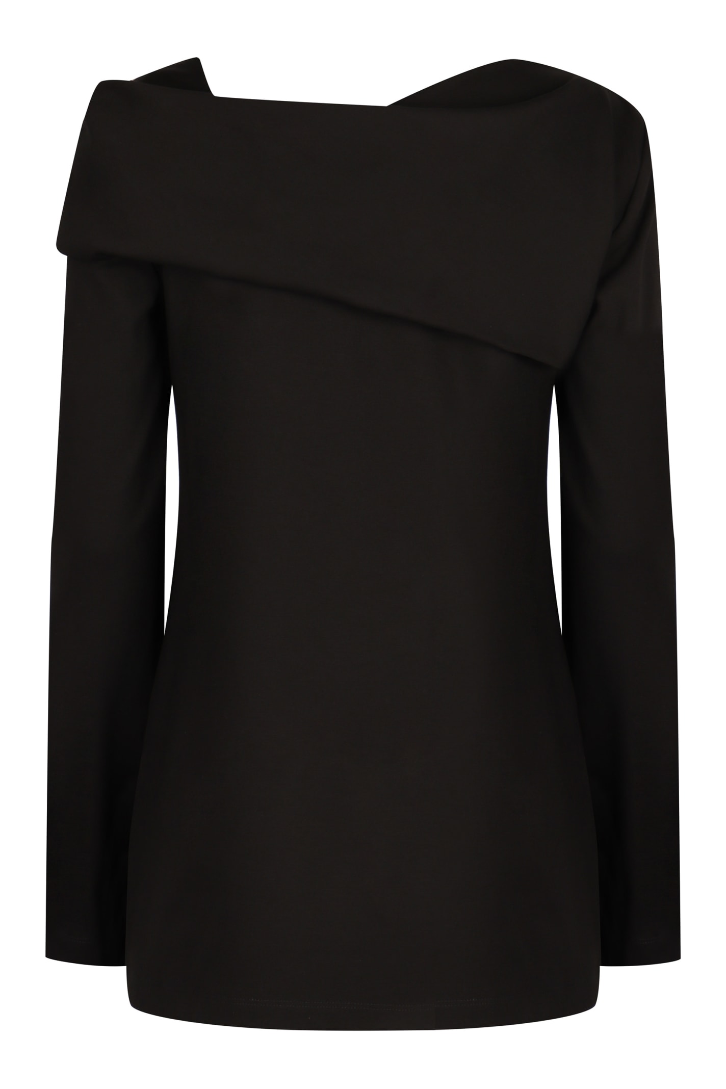 Shop Alberta Ferretti Viscose Top In Black