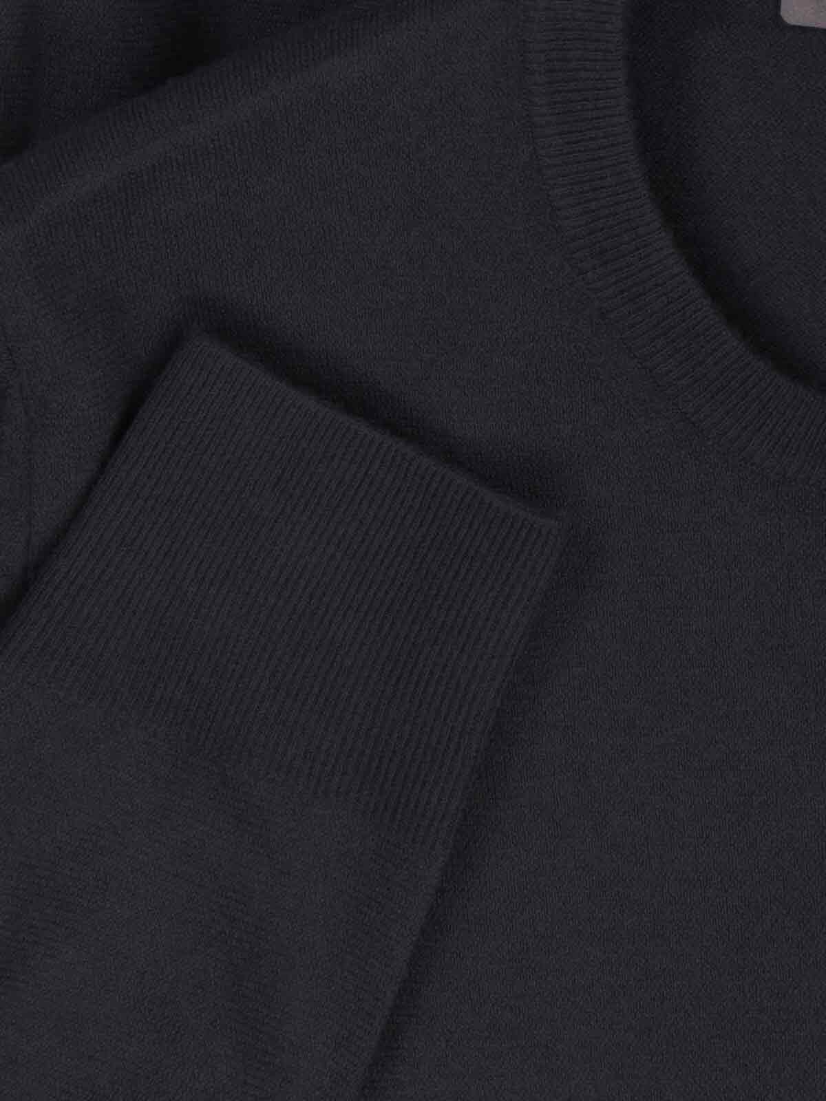 Loro Piana Ribbed Crewneck Sweater With Long Sleeves In Black