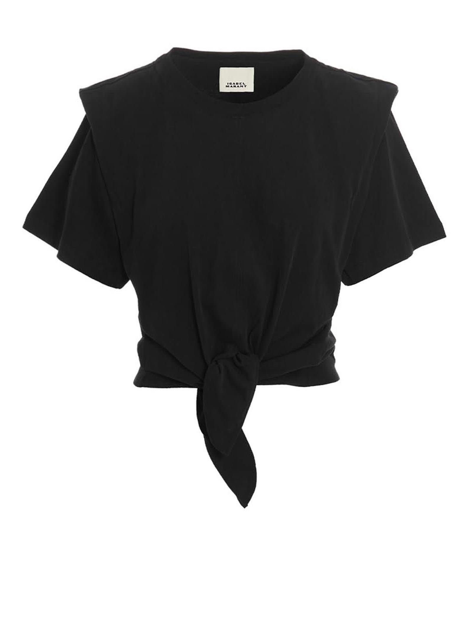 Shop Isabel Marant Zeli Midi T-shirt In Bk Black
