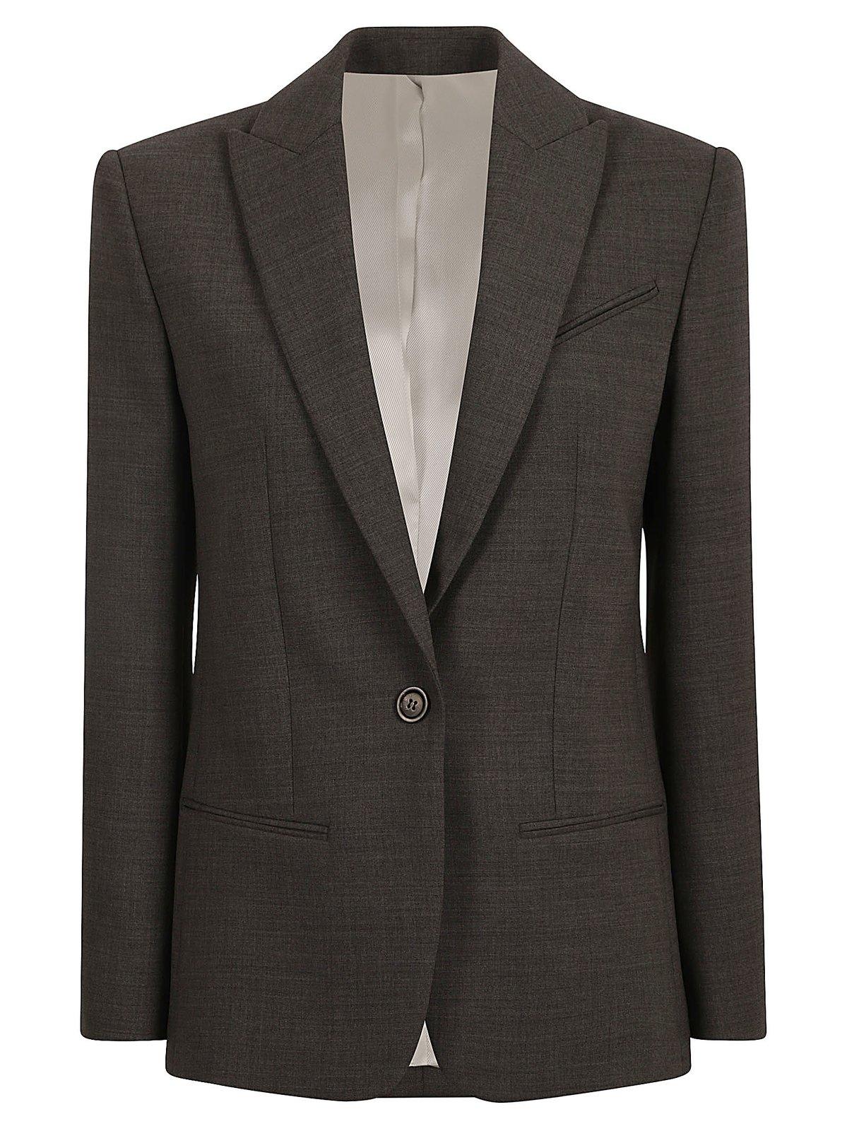 Shop Philosophy Di Lorenzo Serafini Single Buttoned Regular Blazer In Grey