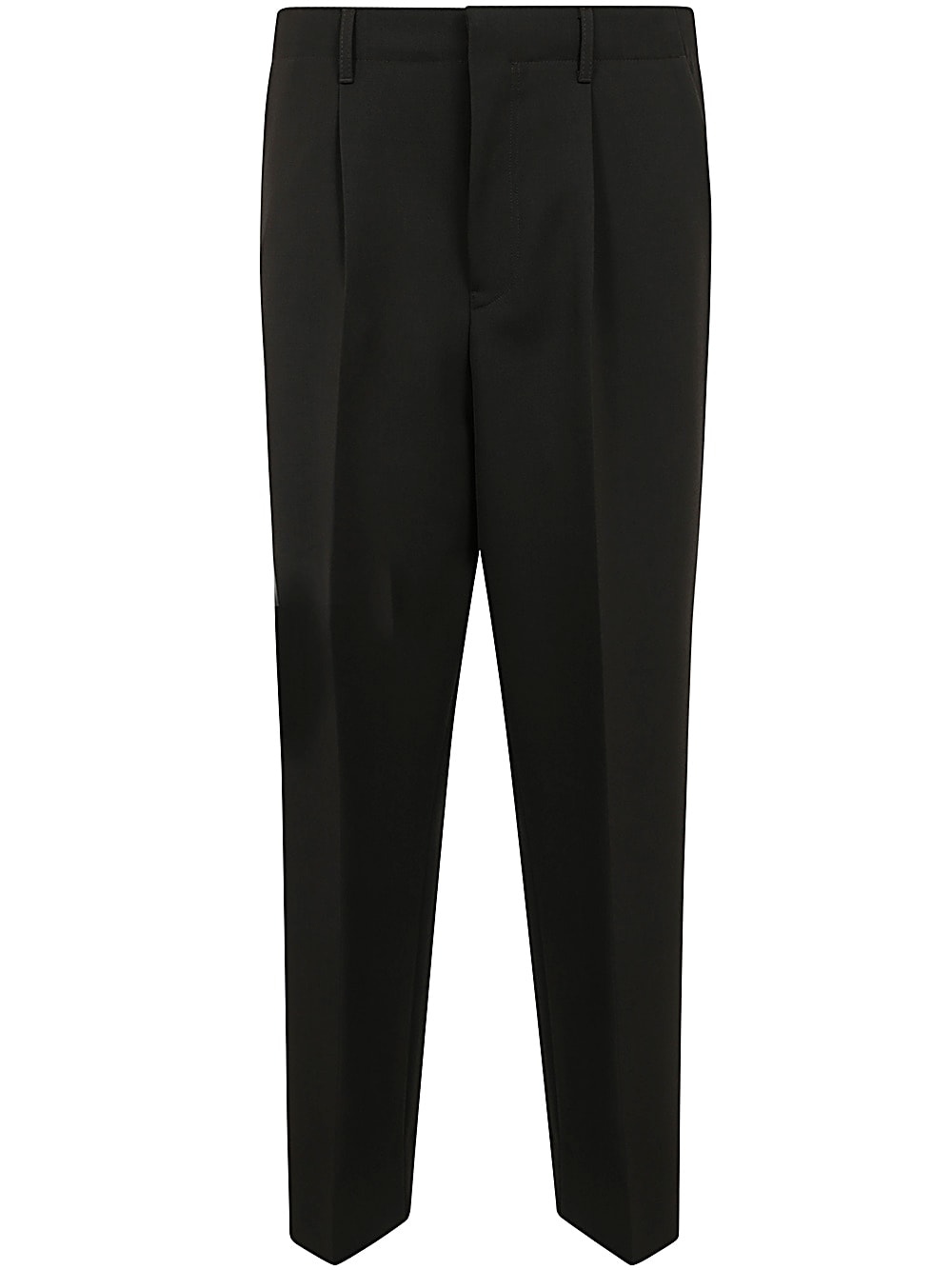 Shop Zegna Pure Wool Pants In Dark Brown Solid