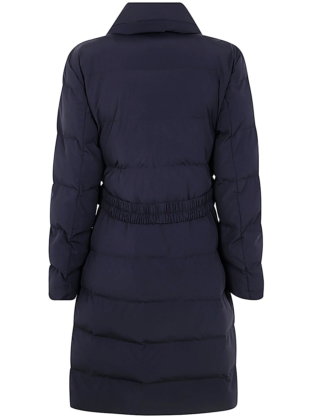 Shop Seventy Revers Long Down Jacket With Belt In Black