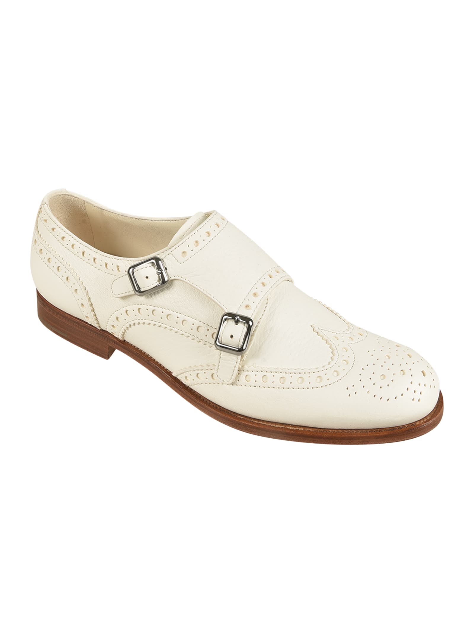 Church's Buckle Wrap Derby Shoes In Ivory