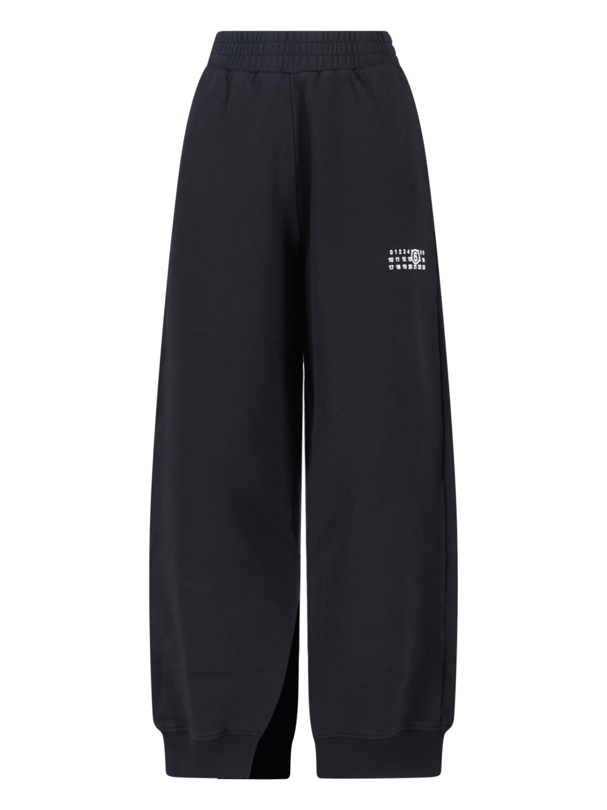 Mm6 Maison Margiela Numeric Track Pants In Black