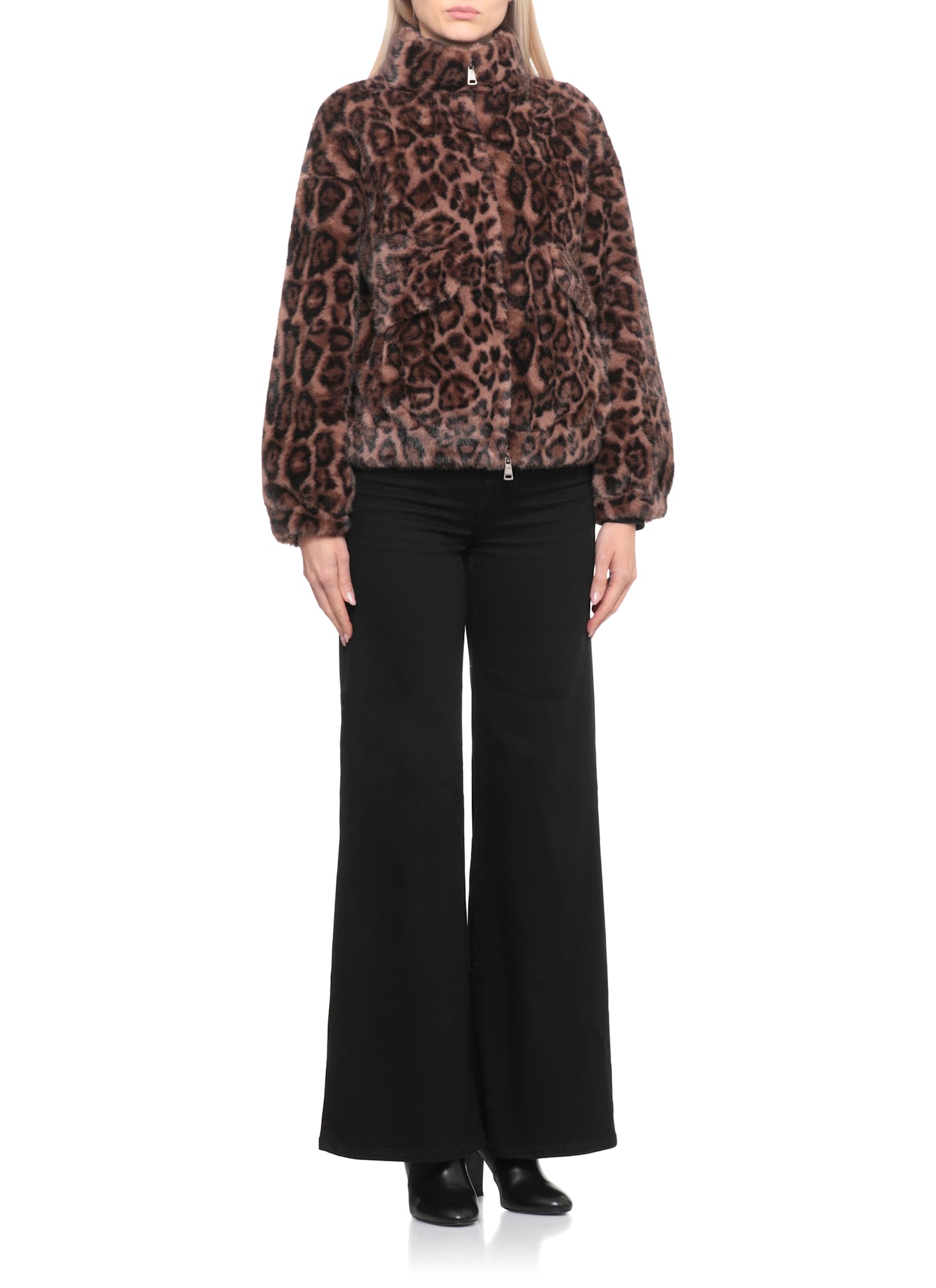 Betta Corradi Faux Fur Coat In Brown