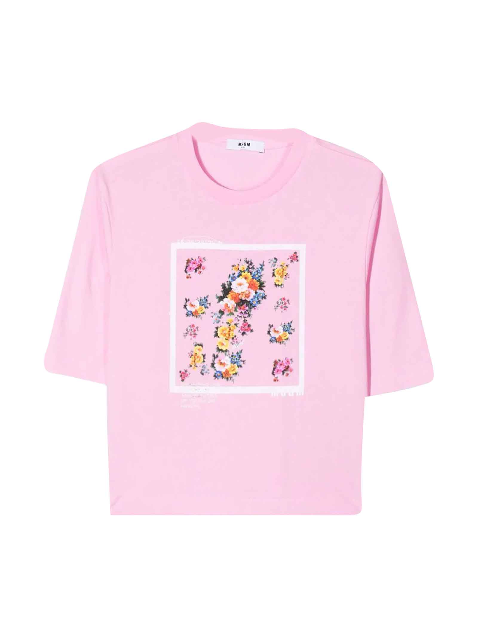 MSGM Pink T-shirt Teen Girl