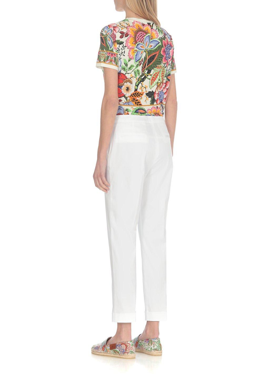 Shop Etro Cropped Mid-rise Trousers