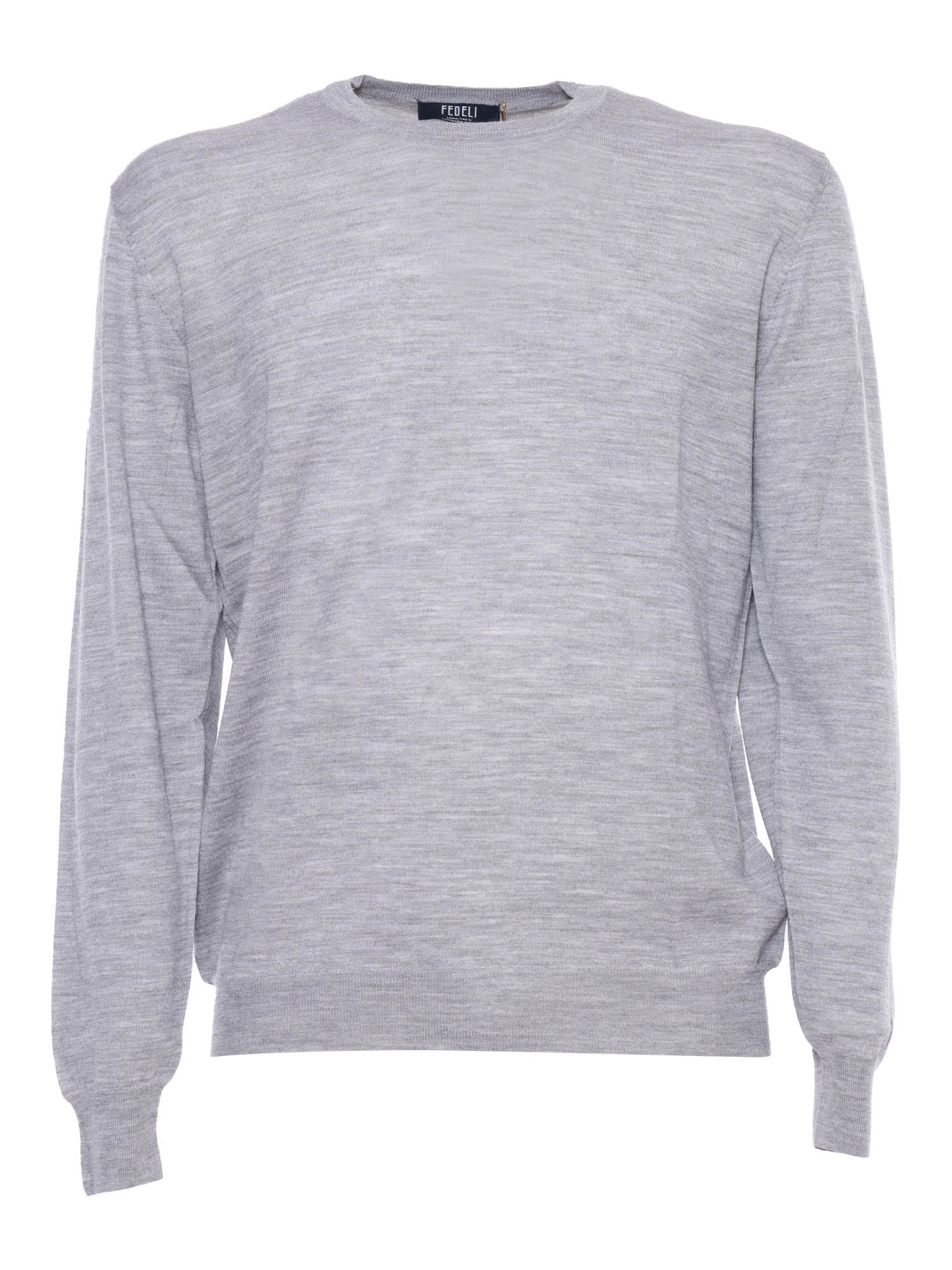 Shop Fedeli 140 Classic Pullover In Grey