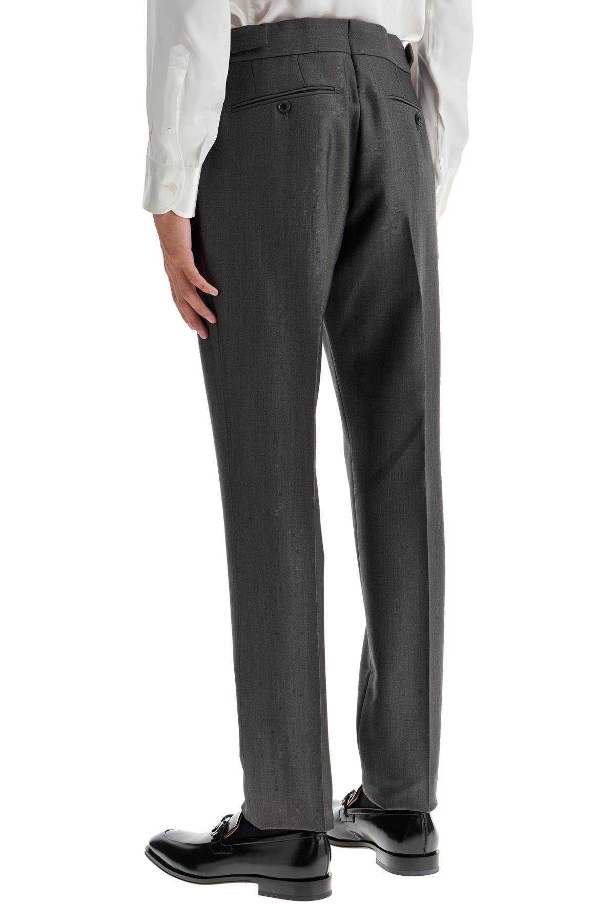 Shop Tom Ford Atticus Wool And Mohair Mikado Trousers In Grey (grey)