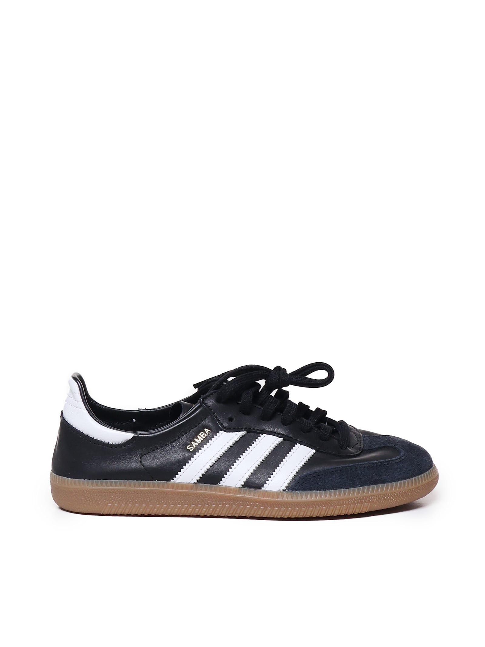 Adidas Originals Samba Decon Sneakers In Black Leather In Black