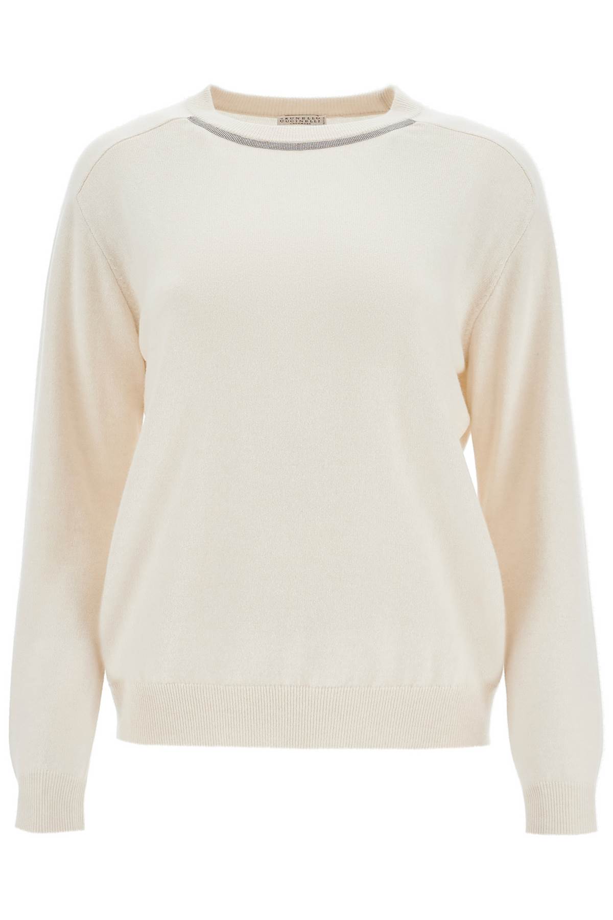 Brunello Cucinelli Cashmere Crewneck Pullover In Butter