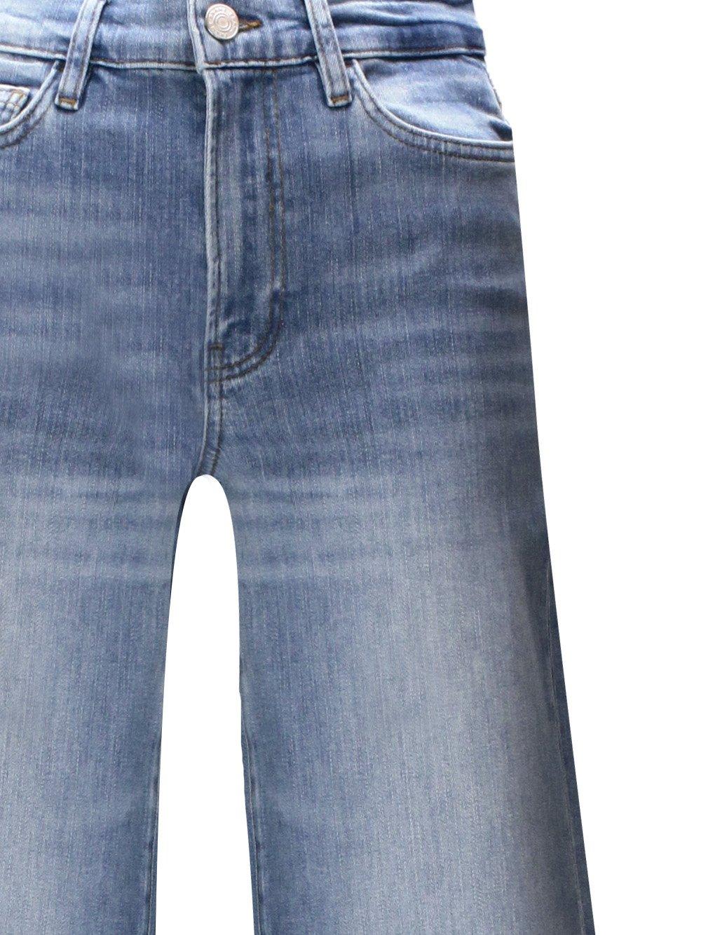 Shop Frame Raw-cut Hem Cropped Jeans In Wvch Wavey Chew