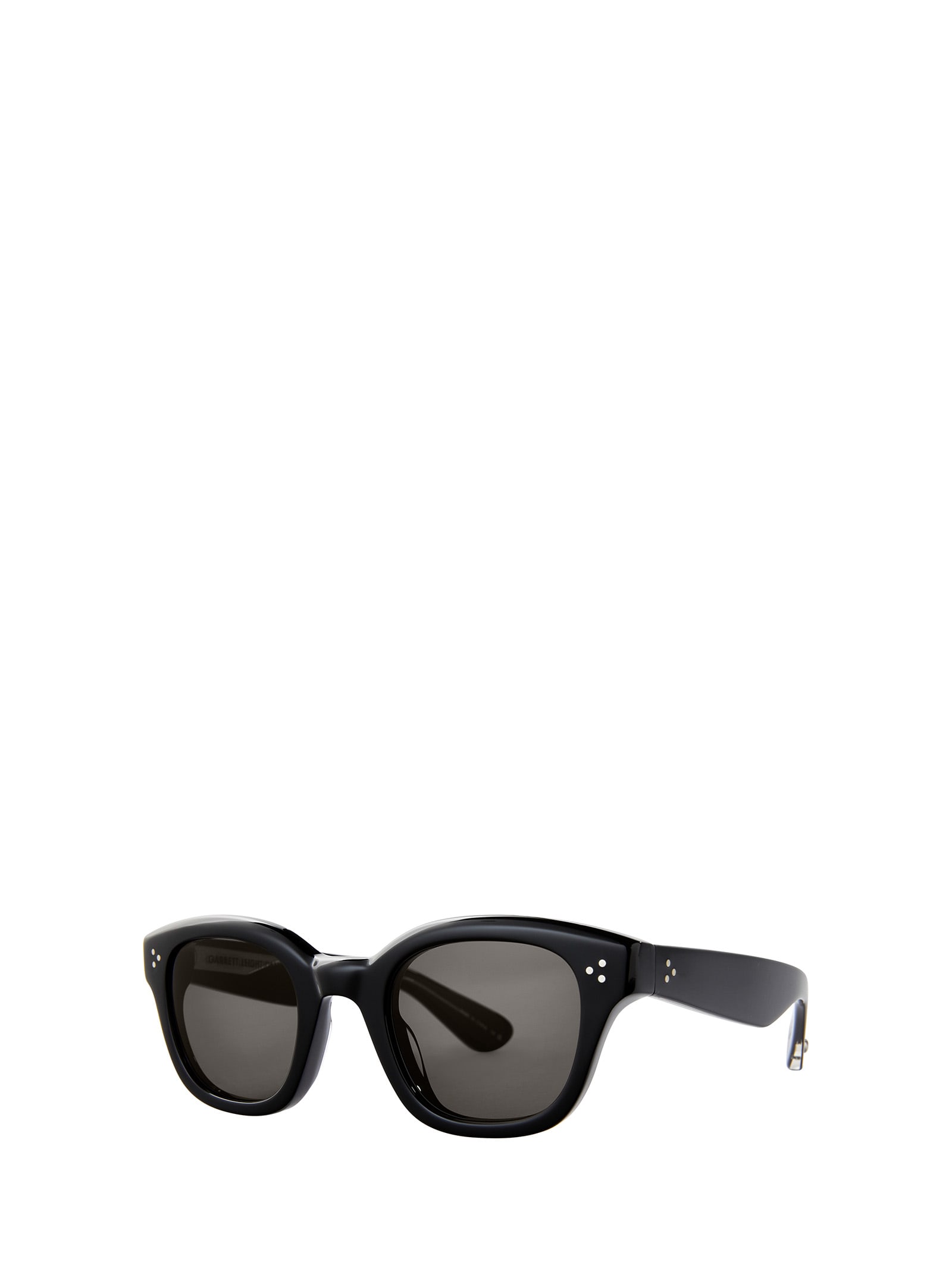 Shop Garrett Leight Cyprus Sun Black/grey Sunglasses