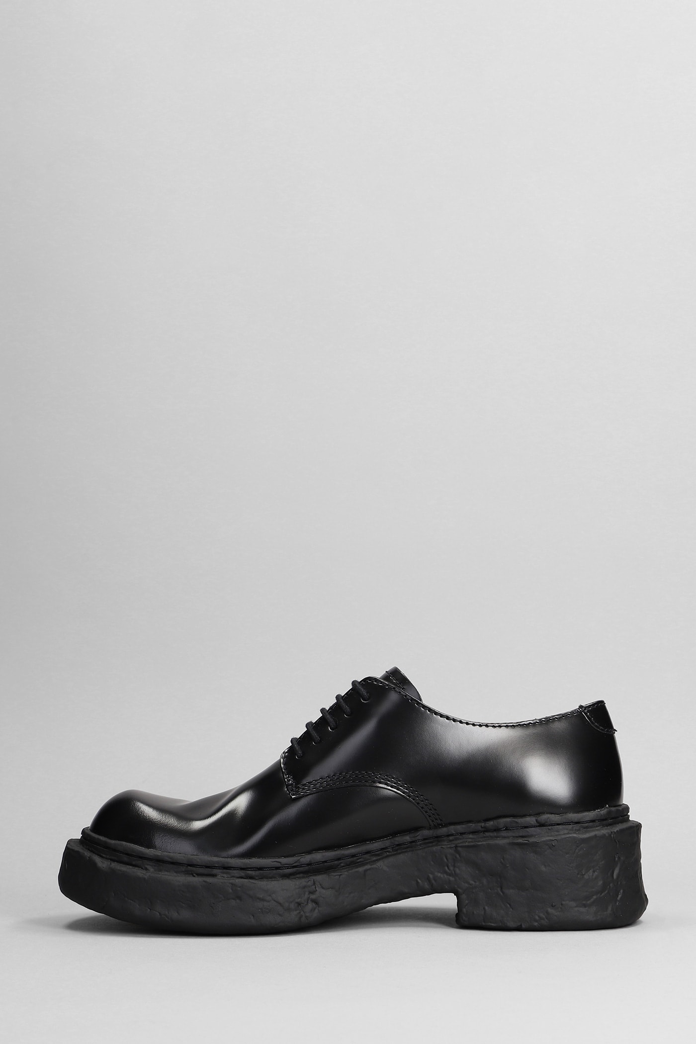 Shop Camper Vamonos Lace Up Shoes In Black Leather
