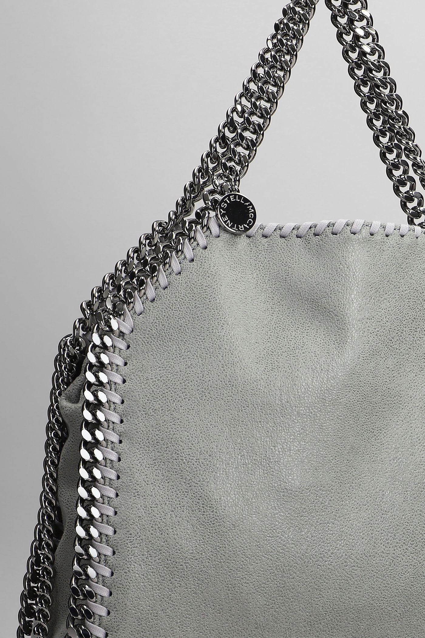 Stella Mccartney Falabella Mini Tote In Grey Polyester In Gray