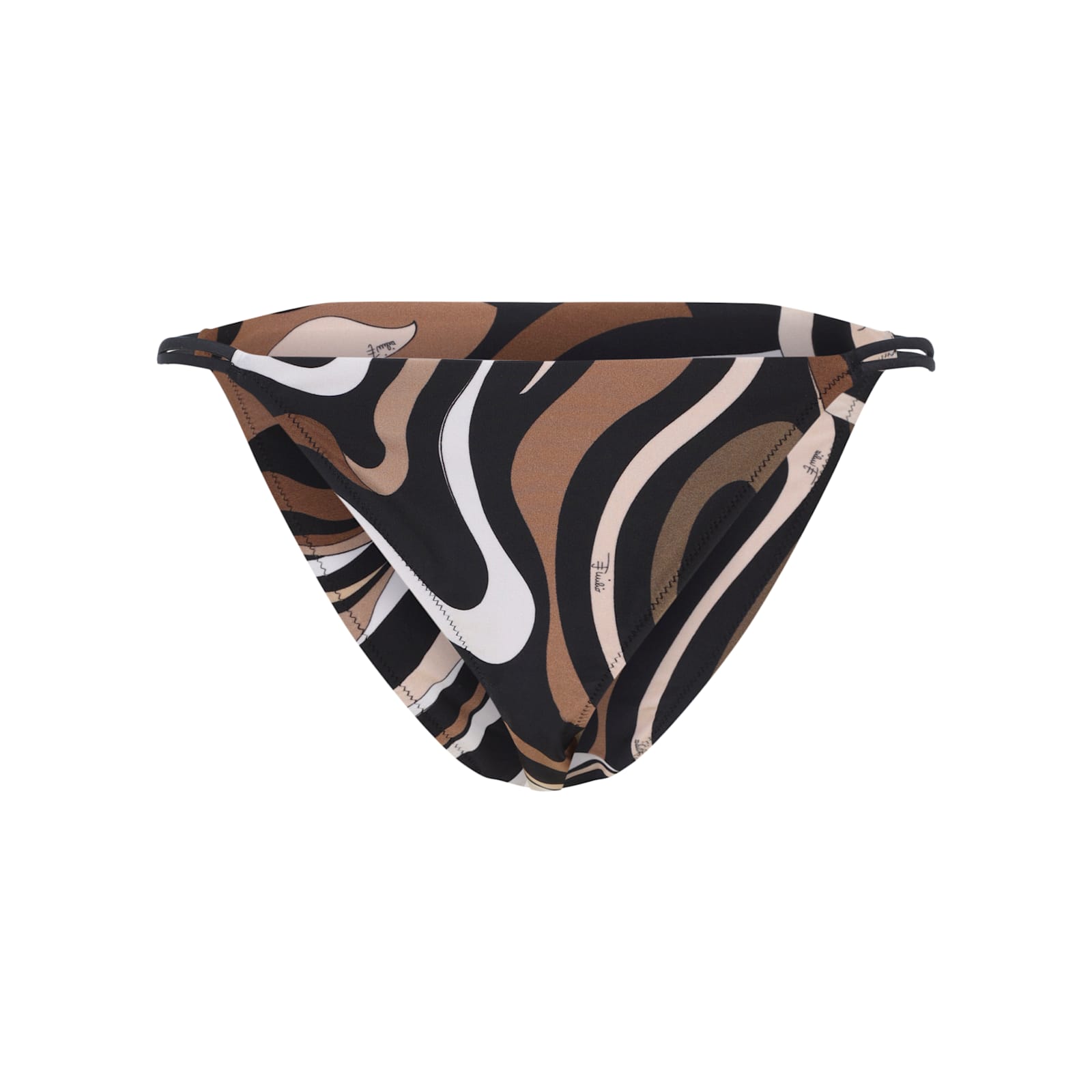 Pucci Abstract Patterned High-waisted Bikini Bottom In Multi