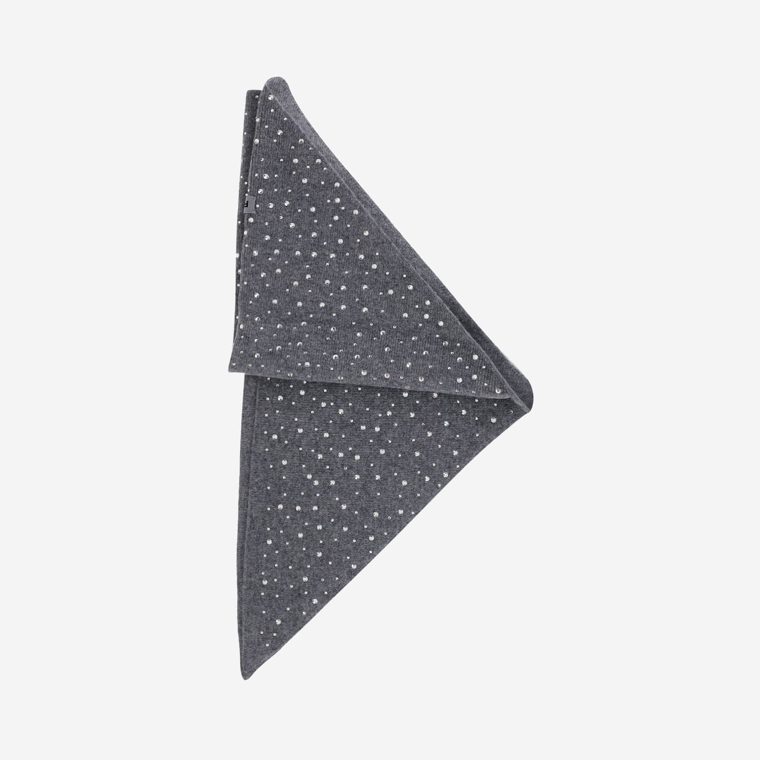 Pinko Svizzera Wool Scarf With Rhinestones In Black