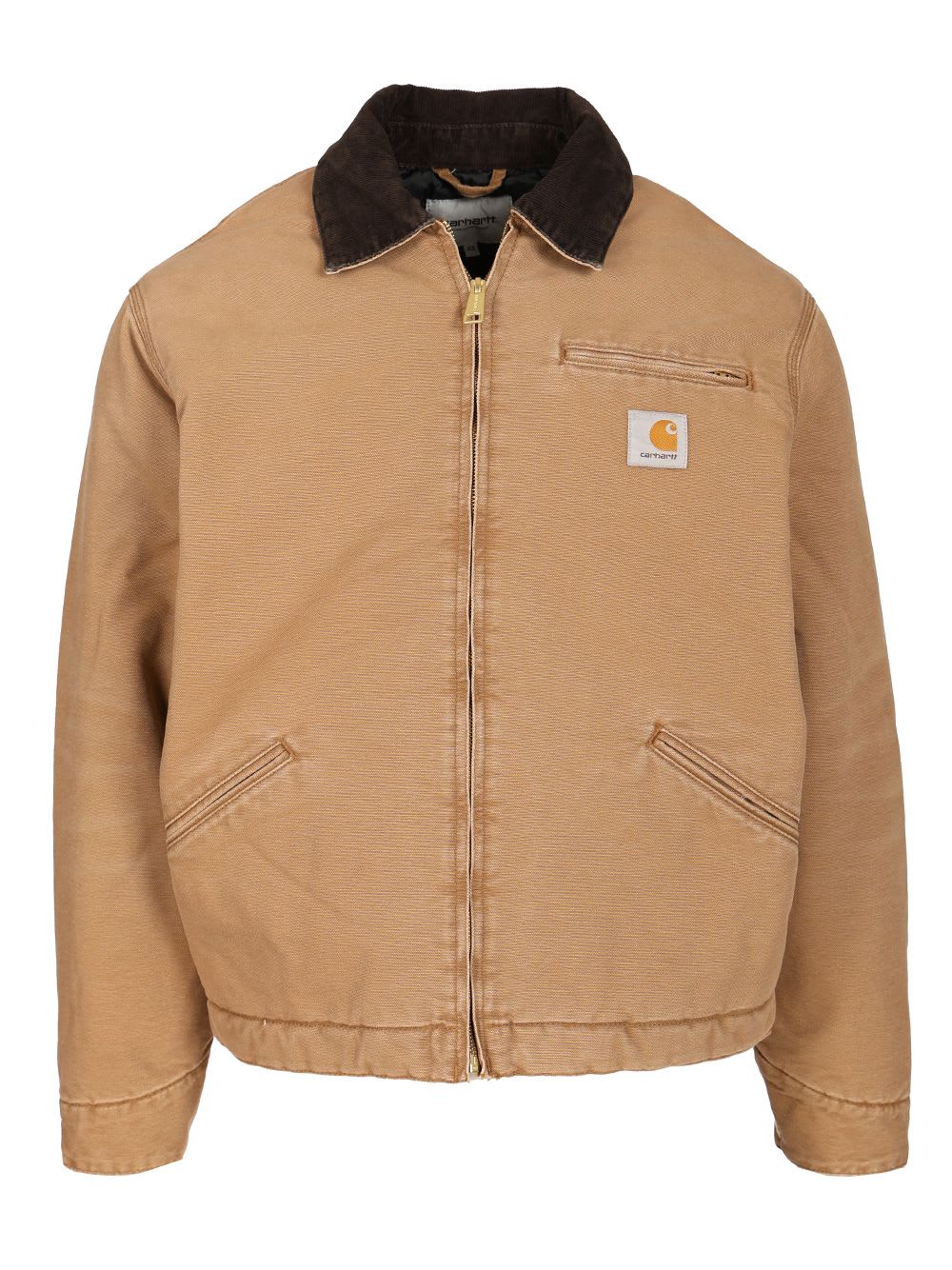 Carhartt Og Detroit Corduroy-collar Jacket In Brown