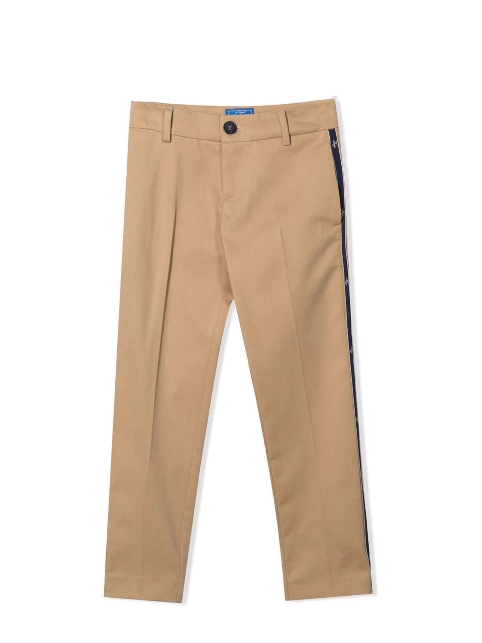 Fay Beige Stretch-cotton Trousers