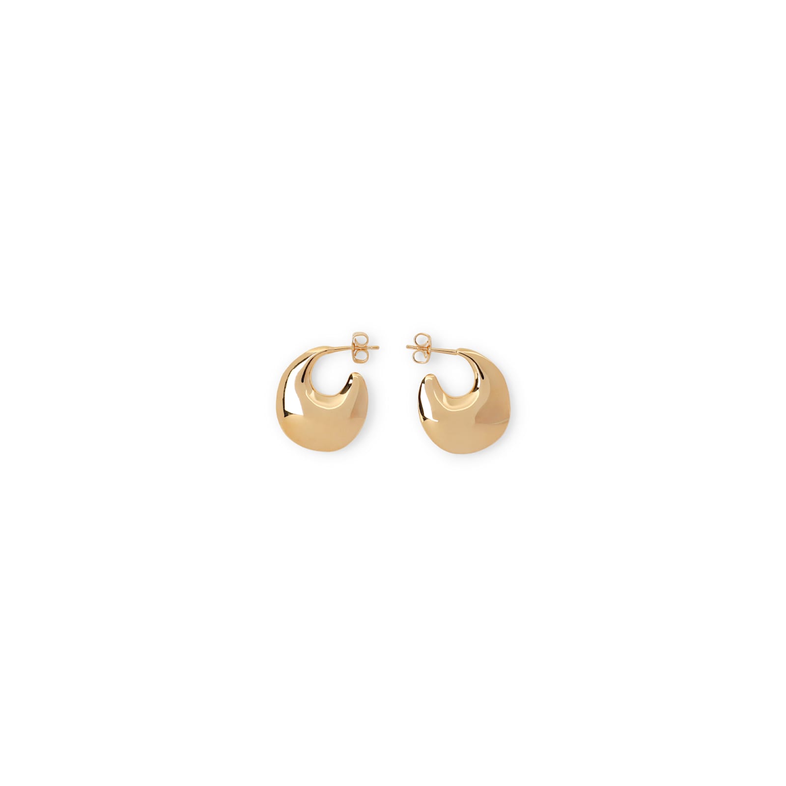 Saint Laurent Teardrop Hoop Metal Earrings In Gold