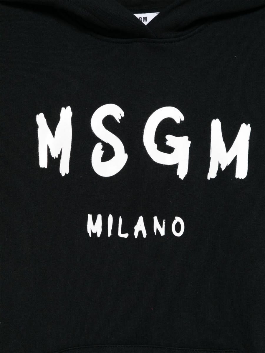 Msgm Sweatshirt With Logo In Black