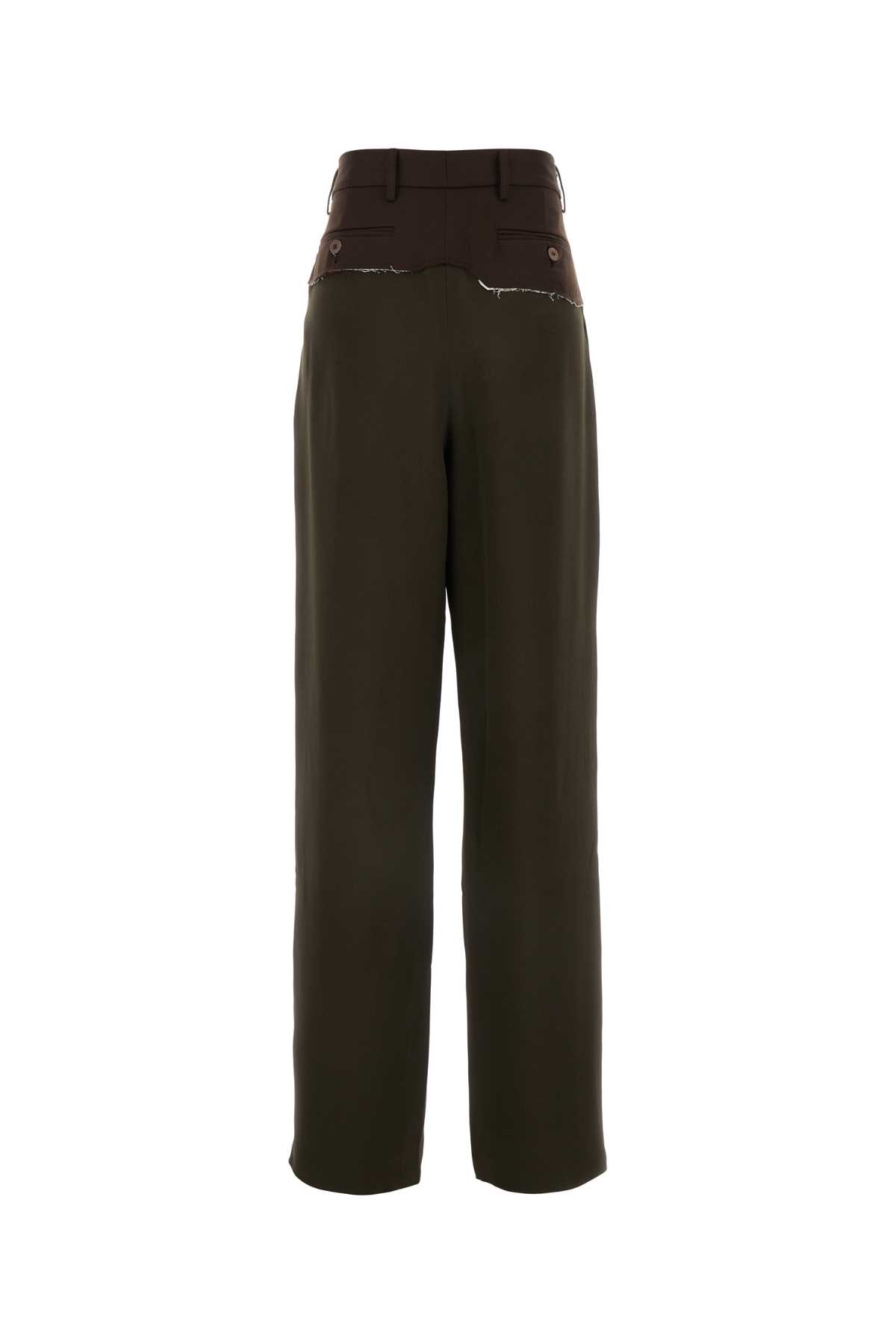 Magliano Pantalone Dalla Gamba Ampia In Misto Viscosa Marrone Donna In 06