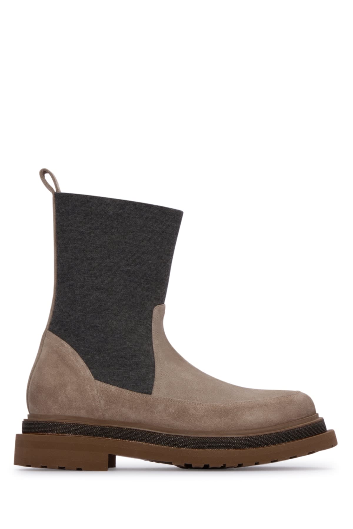 Brunello Cucinelli Suede Chelsea Boots In C8275