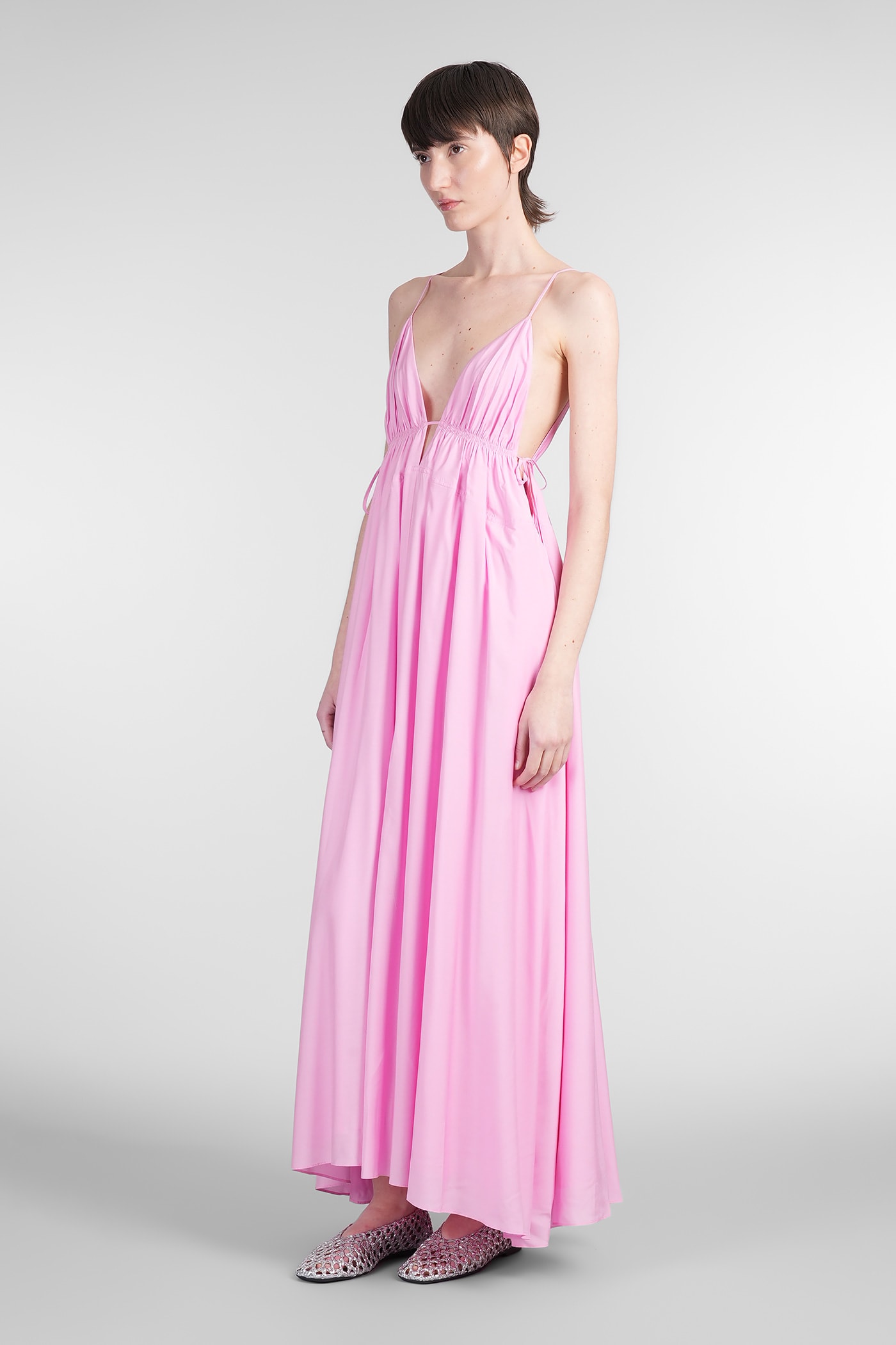 Simkhai Josephine Dress Woman In Rose-pink Polyester In Rose-pink
