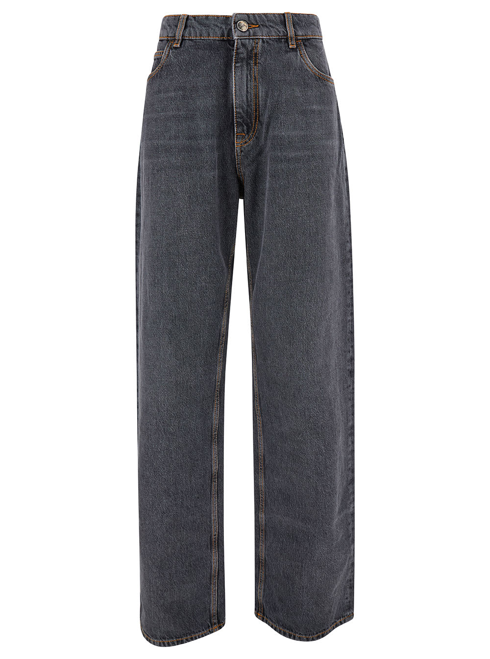 ETRO BLUE WIDE-LEG JEANS WITH LOGO EMBROIDERY IN DENIM WOMAN