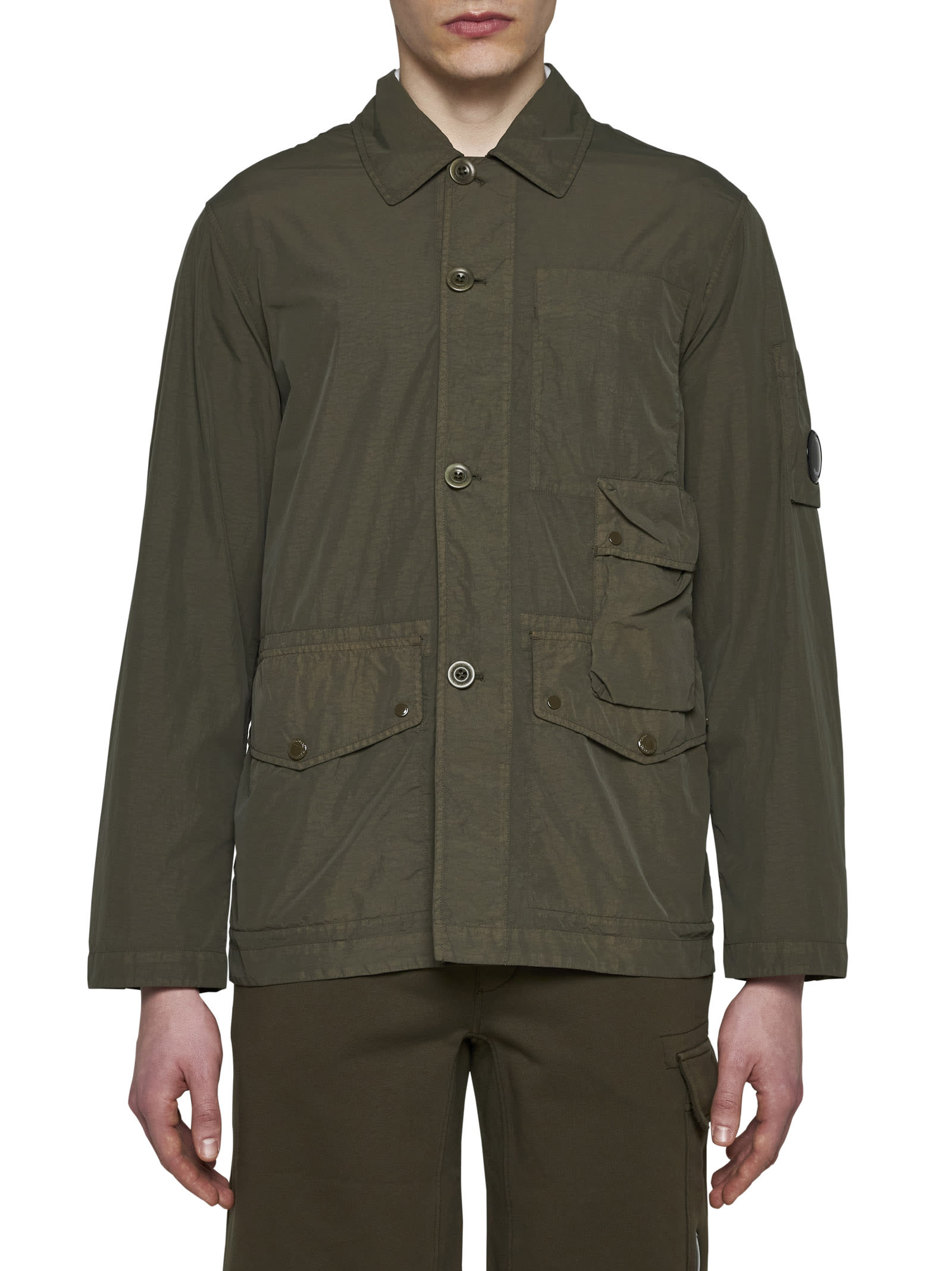 Shop C.p. Company Jacket In Ivy Green