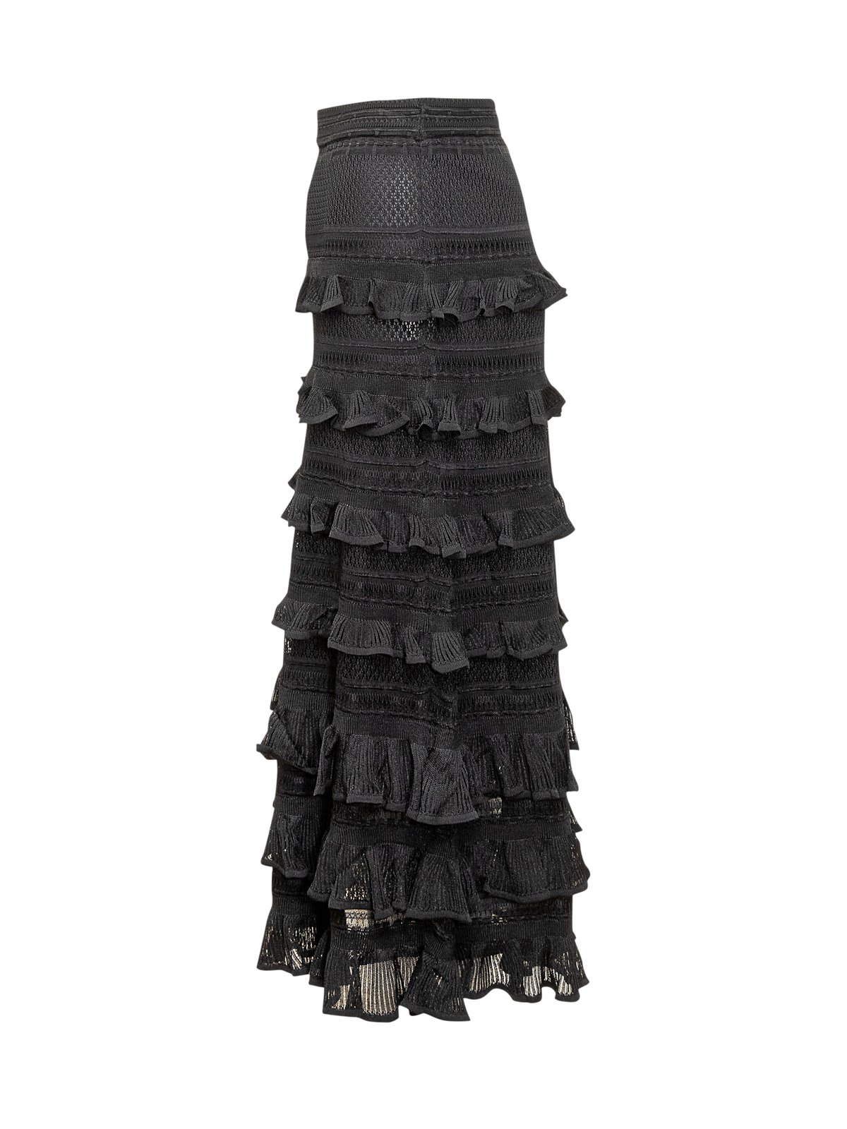 Shop Zimmermann Illustration Frilled Skirt In Black