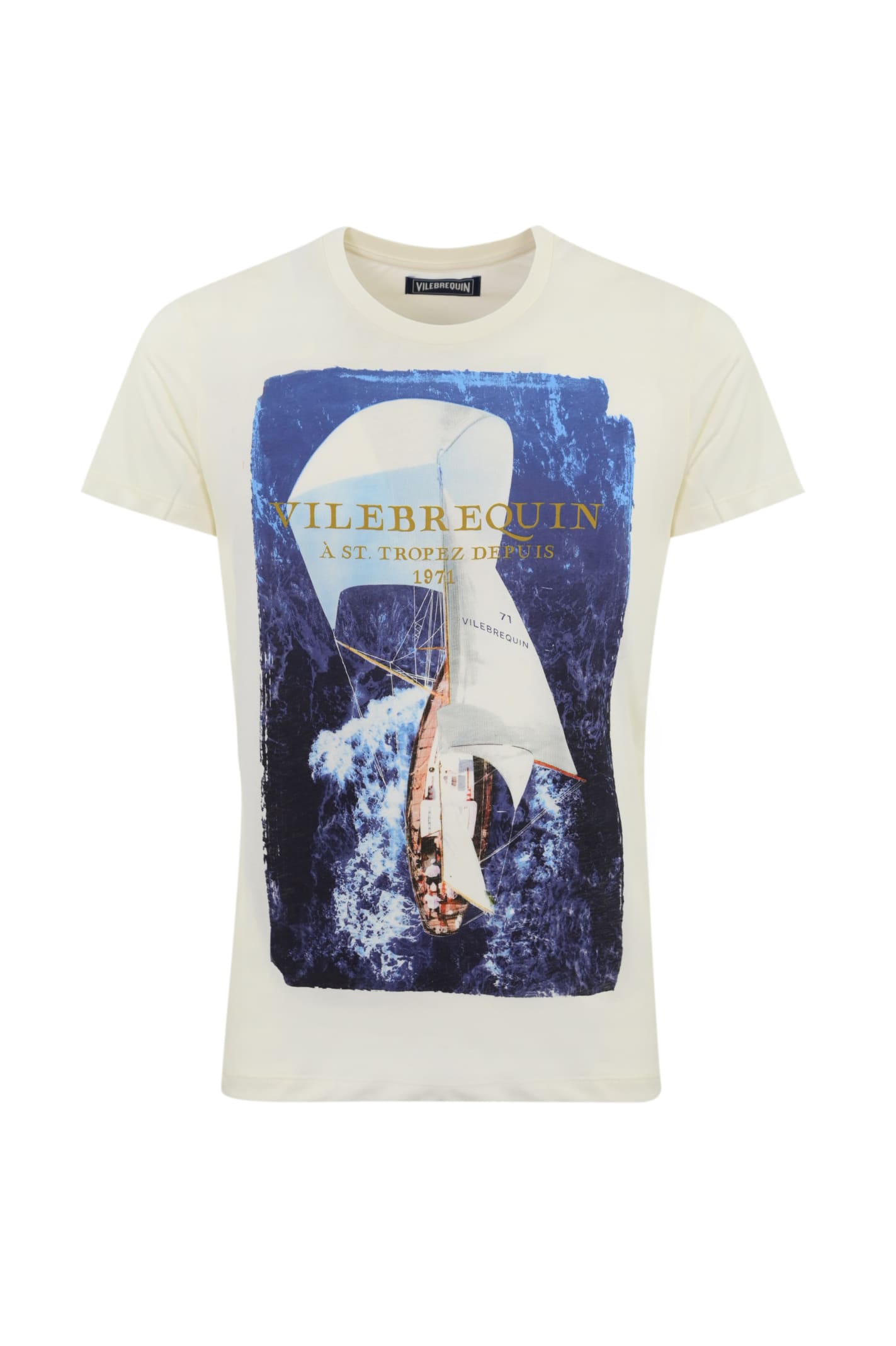 Shop Vilebrequin A Saint Tropez T-shirt In Off White