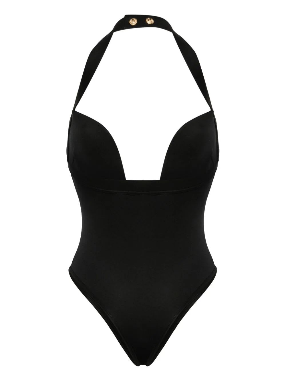 Shop Balmain Swimsuit In Black