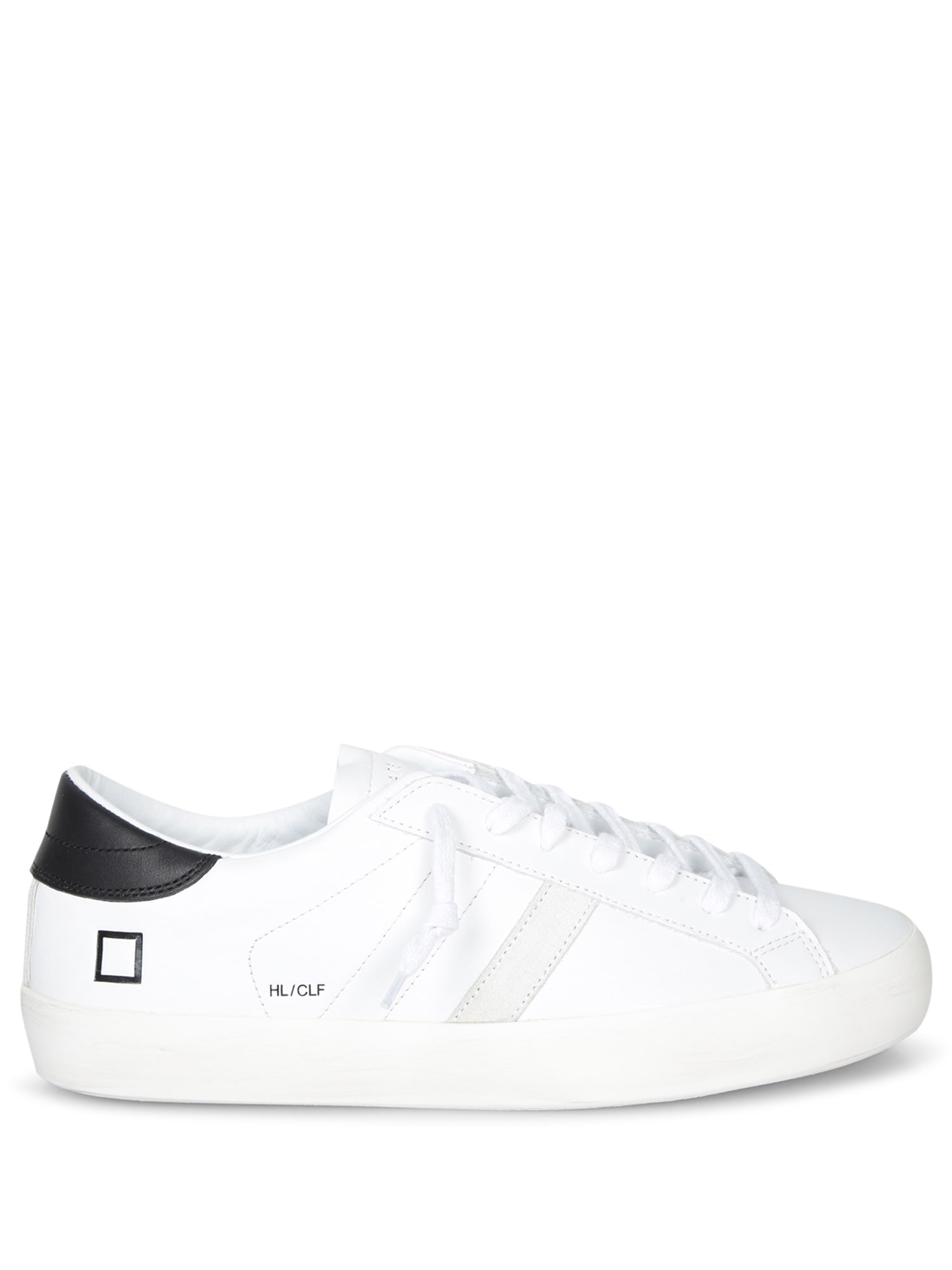 D. A.T. E. Hill Low Calf White Black Sneakers