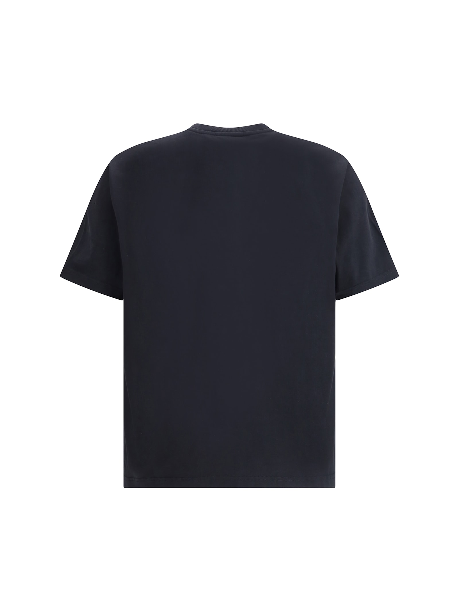 Maison Kitsuné Dressed Fox Embroidered Cotton T-shirt In Black