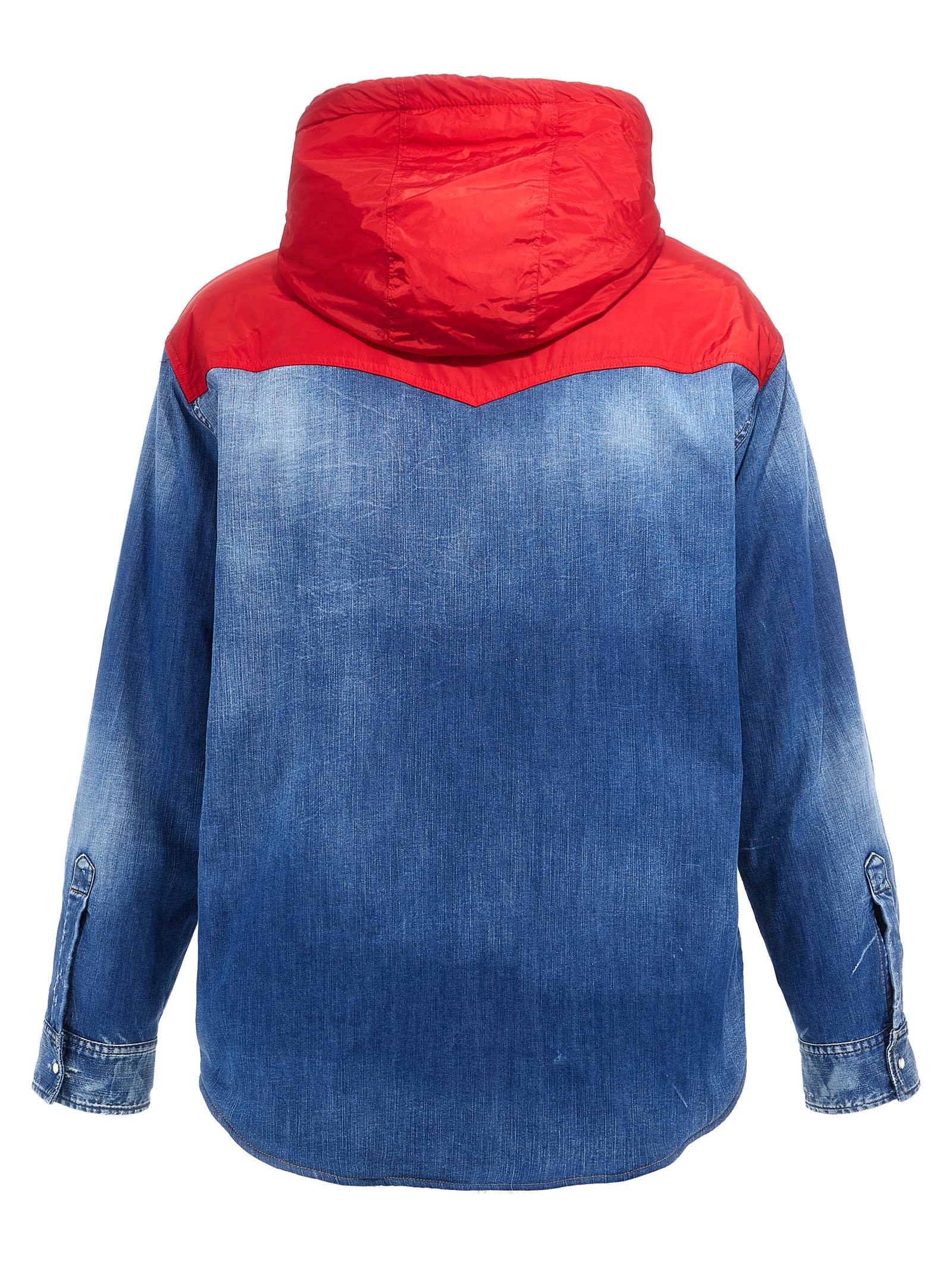 Shop Dsquared2 Winter Western Overshirt In Blue