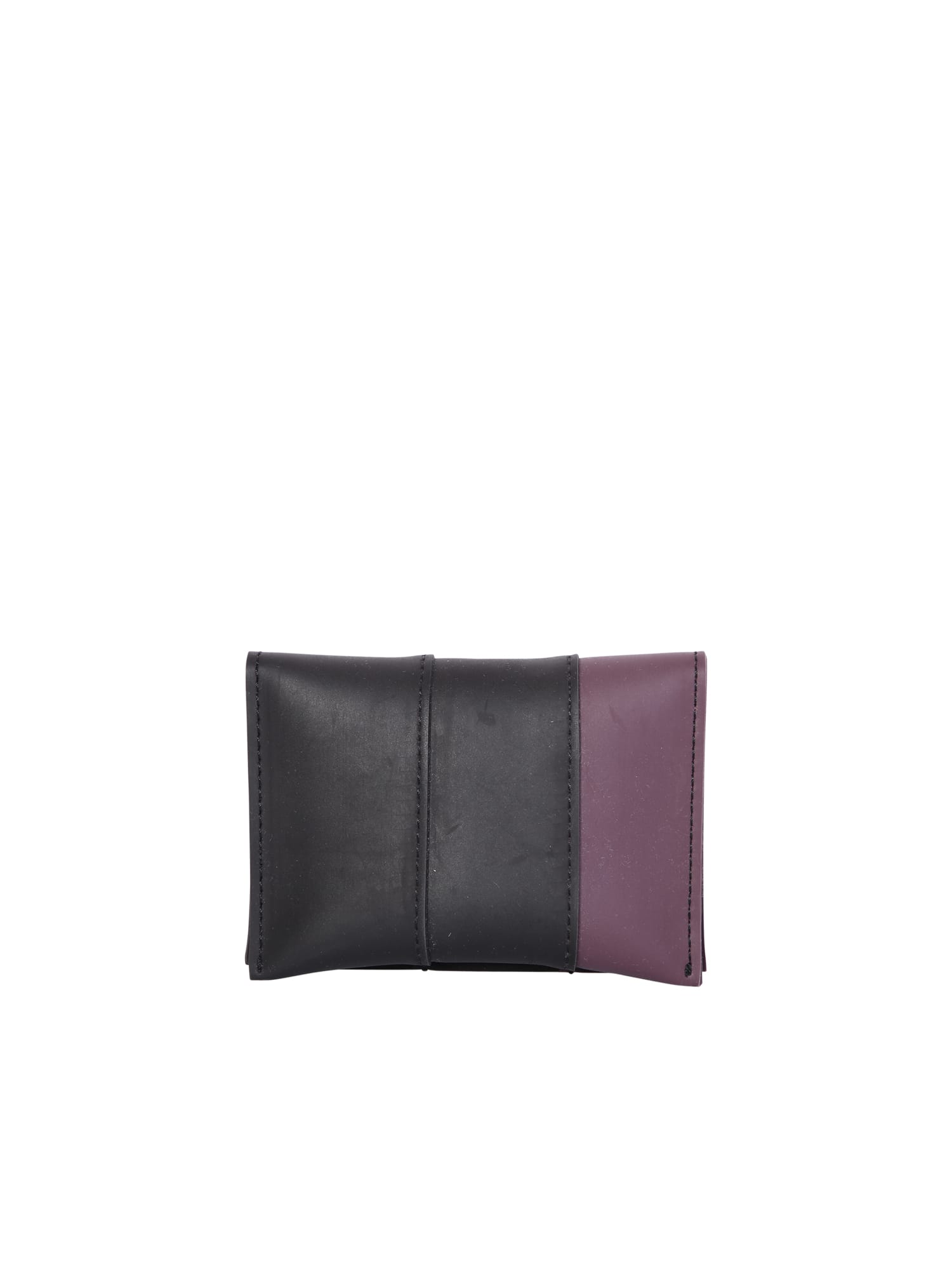 Sunnei Panel Design Card Holder In Burgundy