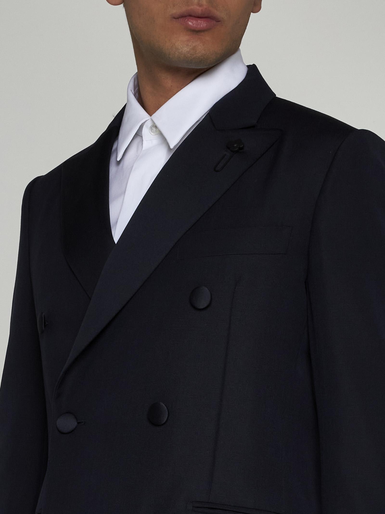 Shop Lardini Wool Double-breasted Tuxedo