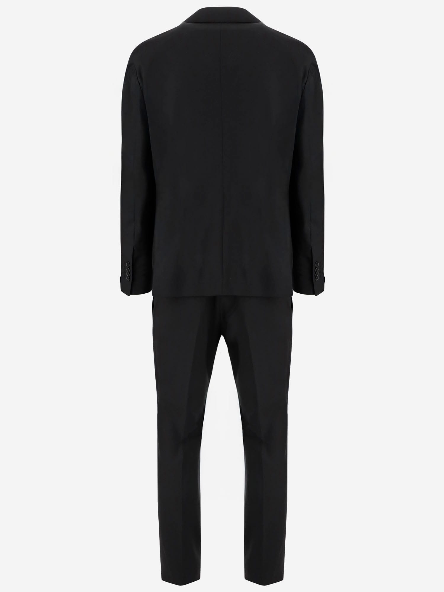 Tagliatore Blue Virgin Wool Tuxedo Suit In Black