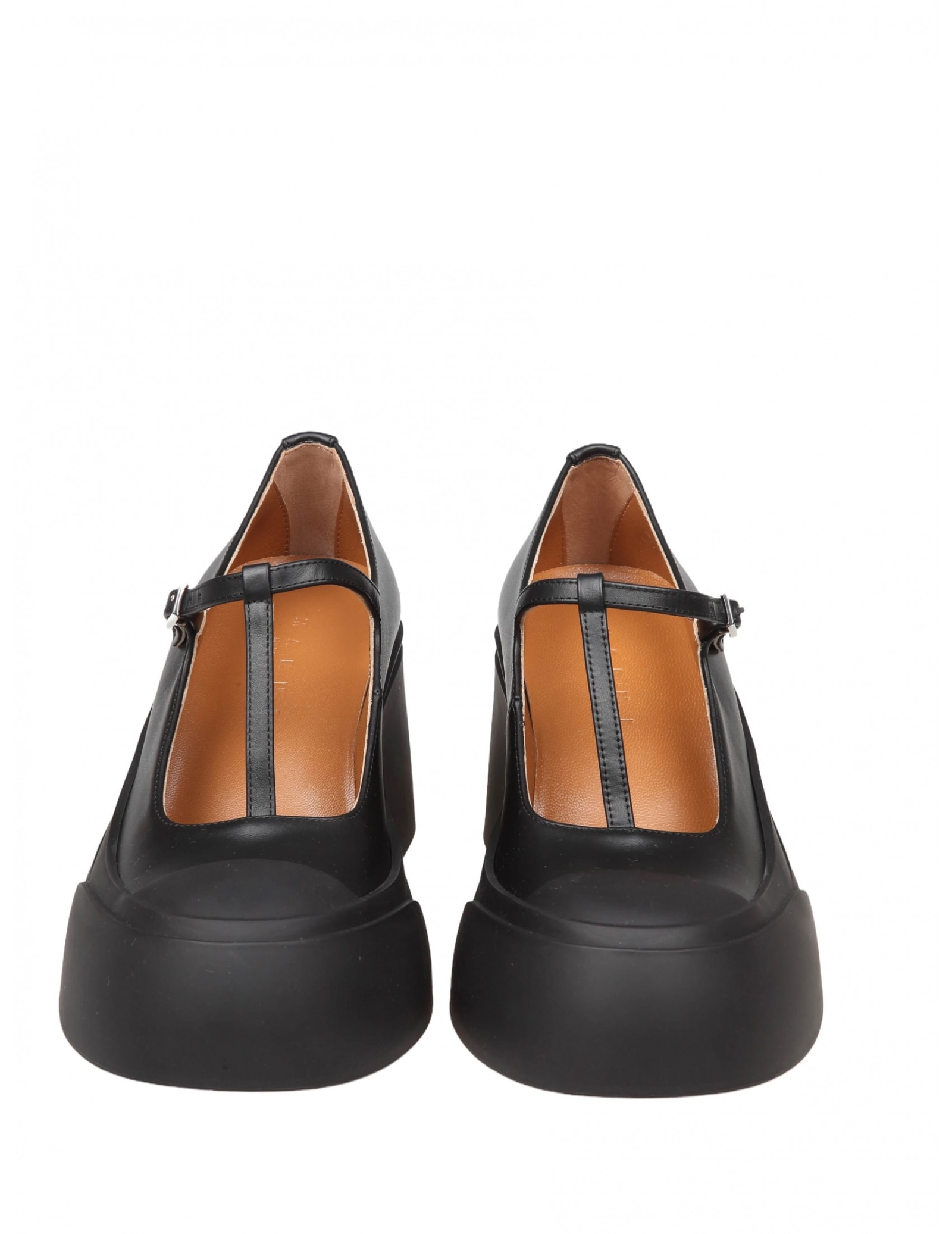 Shop Marni Pablo Mary Jane Sneakers In Black Leather