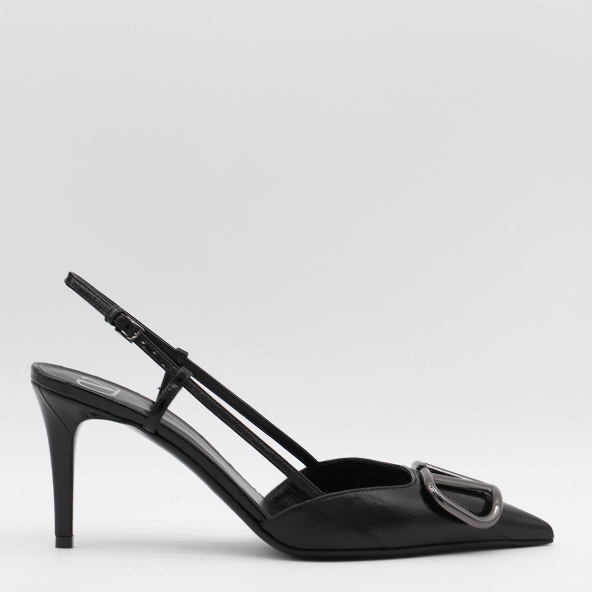 Shop Valentino Black Leather Pumps