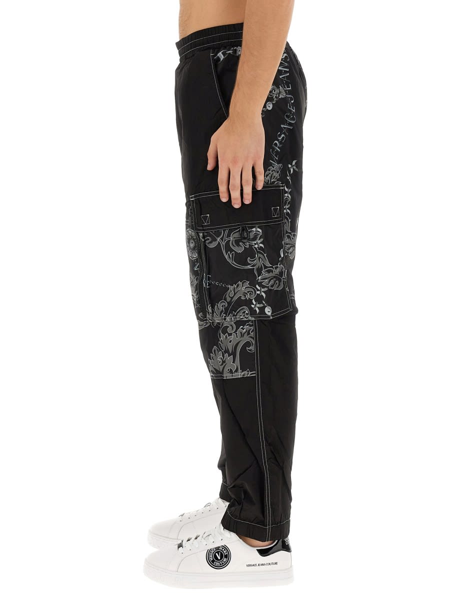 Shop Versace Jeans Couture Chain Couture Pants In Black